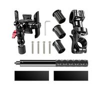 Quick Release Handlebar Mount with Flexible Selfie Stick and Wide Compatible Phone Clamp for Smooth Ride Shots Bike Phone Holder