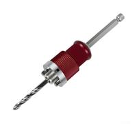 Quick release hole opener with self locking safety mechanism for woodworking and pipe extension tasks compatible with 16mm and 5/8 inch threads