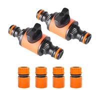 Quick Release Hose Pipe Connector, 2 Pcs Garden Hose Joint Connector in Lines Water Hoses Fittings Hosepipe Connectors Shut Off Valve with Matching Hose End