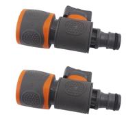 Quick Release in Line Hose Shut Off Valve, Professional Valve Hose Pipe Connector, Coupling Joint Extender Connect Repair, Adapter for Garden Irrigation Tubing Car Washing (2pcs)