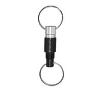 Quick Release Keychain: Titanium Alloy Swivel Keychain, Detachable with 2 Open Rings to Accommodate Various Keys | Lla vero Seguro Compact And Lightweight For Hiking On The Air, Black, Consulte la