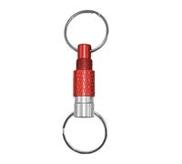 Quick Release Keychain: Titanium Alloy Swivel Keychain, Detachable with 2 Open Rings to Accommodate Various Keys | Lla vero Seguro Compact And Lightweight For Hiking On The Air, red, Consulte la