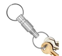 Quick Release Keychain: Titanium Alloy Swivel Keychain, Detachable with 2 Open Rings to Accommodate Various Keys | Lla vero Seguro Compact And Lightweight For Hiking On The Air, silver, Consulte la
