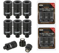 Quick Release Magnet System 6pc Magnetic Tool For Carp Fishing, Rod Holdall, Landing Nets, Bite Alarms and other Accessories Easy Attachment NGT