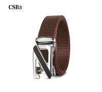 Quick Release Men 120Cm Nylon Belt With Automatic Z Buckle Brown Casual Fit For Jeans Outdoor Wear Dress And Uniforms