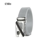 Quick Release Men 120Cm Nylon Belt With Automatic Z Buckle Gray Casual Fit For Jeans Outdoor Wear Dress And Uniforms