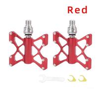 Quick Release Pedals with Advanced DU Sealed Bearings for Brompton Folding Bike Performance (Red)