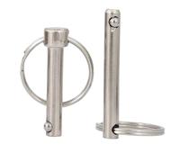 Quick Release Pins Carbon Steel Quick Release Ball Lock Pin With Ring, Single Detent , Axle Safety M6x32 M8x28 M8x70 M9.5x80(M6x32 2PCS)