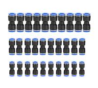 Quick Release Pneumatic Line Fittings 30 Pcs | 1/4 5/16 3/8 Tube Connectors | High Pressure Tolerance 1.32Mpa | Push to Connect Fittings for Pneumatic Systems/Compressed