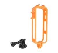 Quick Release Protective Frame Mount for Insta360 X5, Horizontal or Vertical Shooting Bracket Adapter With Two Claws Interface for Insta360 X5 Camera Accessories (Orange Vertical)