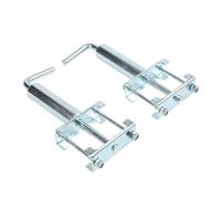 Quick Release Pull Pins for RV Fifth Wheel Landing Gear, Heavy Duty Spring-Loaded Alloy Steel Jack Clamps, 2-Pack Replacement for LC308287, Standard 3/8 Inch, Silver
