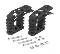 Quick Release Rubber Clamp Mount for UTV RV Truck - Heavy Duty Tool Holder No Drill Installation Fits 1-15 to 1-12 Inch Tubes Black(4 Sets)