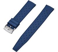 Quick Release Rubber Watch Straps 18mm-24mm For Men & Women - Universal Fit, Durable, Adjustable, Styles Blue Silver 22mm
