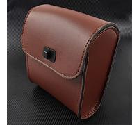 Quick-release saddlebag Motorcycle Tool Bicycle Handlebar Side Bag Sissy Bar Leather Saddlebags Storage Pouch For Suzuki(Brown)