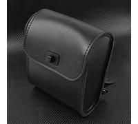 Quick-release saddlebag Motorcycle Tool Bicycle Handlebar Side Bag Sissy Bar Leather Saddlebags Storage Pouch For Harley For Dyna(Black)