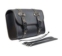 Quick-release saddlebag PU Leather Motorcycle Fork Bag Saddlebags Handlebar Sissy Bar Storage Tool For Suzuki(Orange)