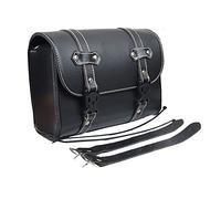 Quick-release saddlebag PU Leather Motorcycle Fork Bag Saddlebags Handlebar Sissy Bar Storage Tool For Suzuki(Bianco)