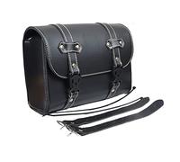 Quick-release saddlebag PU Leather Motorcycle Fork Bag Saddlebags Handlebar Sissy Bar Storage Tool For Yamaha(Bianco)