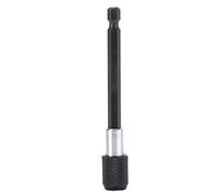 Quick Release Screwdriver Drill BIT Holder Extension Bars for Electric Screwdrivers Drills Vanadium Steel Black KNURLING 150MM (100mm)