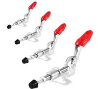 Quick Release Set, Toggle Tensioner, Push Pull Toggle Clamp, Horizontal Tensioner, Toggle Clamp, Non-Slip Vertical Clamp, Quick Release Tool, for Machine Operation, Carpentry, Welding (4 Pieces)