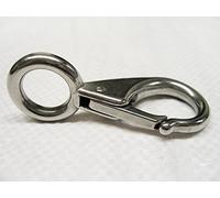 Quick Release Snap Hook with Fixed Eye Size 0 (55MM Stainless Steel Boat Shackle Attachment)
