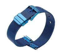 Quick Release Stainless Steel Woven Mesh Watch Band 10mm 12mm 14mm 16mm 18mm 20mm 22mm Stainless Steel Quick Release Metal Mesh Band Flat Head Universal Pin Buckle Watch Band Replacement Band(Blue,22m