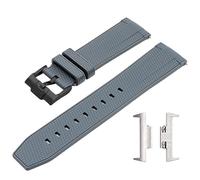Quick Release Strap Compatible With Tissot PRX Series T137.407/T137.410 Super Player Stainless Steel Adapter Liquid Silicone Watch Band 12mm(B-grey)