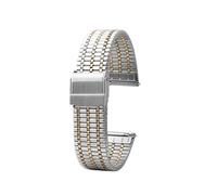 Quick Release Thin Stainless Steel Metal Men's Women's Watchband 18mm 20mm 22mm Compatible With Longines TISSOT Casio Watch Strap Bracelet(Silver Golden,18mm)