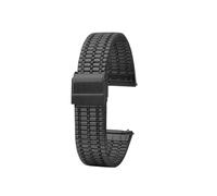 Quick Release Thin Stainless steel metal men's women's watchband 18mm 20mm 22mm fit For Longines/TISSOT/Casio watch Strap bracelet(Black,20mm)