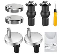 Quick Release Toilet Seat Fixings, 4 Pcs Toilet Seat Fastener Bolt with Screwdriver, Universal Toilet Seat Hinges Fixings for WC Toilet Blind Holes