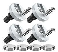 Quick Release Toilet Seat Fixings, Ancable Quick Release Toilet Seat Hinges Top Fittings Universal Toilet Seat Hinge Fittings for WC Toilet Blind Holes 4 Pack
