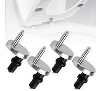 Quick Release Toilet Seat Fixings, Universal Toilet Seat Hinge Fittings Replacement, Toilet Seat Hinges for WC Toilet Blind Holes, 4 Pack