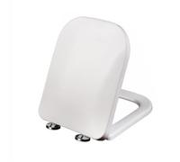Quick Release Toilet Seat Soft Close, Square, Top Fix Adjustable Hinges, Easy Installation, PP Material Toilet Lid, White Rectangular Toilet Seats,36 * 44cm