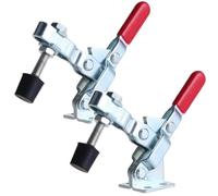 Quick Release Tool GH-102B, 220lbs Holding Capacity Galvanized Iron Toggle Clamp Fixture for Woodworking Workshop, 2 Pack with Adjustable Rubber Tips
