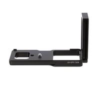 Quick Release Vertical Stand L Bracket Plate for Fujifilm GFX 50R (Black - Without Hand Grip)