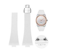 Quick Release Watch Band for Tissot PRX Strap Replacement,FKM Rubber Strap and Butterfly Clasp Compatible with Tissot PRX 40mm Watch Series (white)