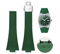 Quick Release Watch Band for Tissot PRX Strap Replacement,FKM Rubber Strap and Butterfly Clasp Compatible with Tissot PRX 40mm Watch Series, green, 40mm, Modern