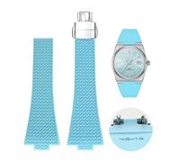 Quick Release Watch Band for Tissot PRX Strap Replacement,FKM Rubber Strap and Butterfly Clasp Compatible with Tissot PRX 40mm Watch Series (light blue)