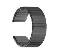 Quick-release Watch Band Stainless Steel Elastic Watch Band Unisex Compatible With 18mm 20mm 22mm Watches(Black,22mm)