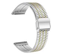 Quick Release Watch Strap, Stainless Steel Watch Straps with Metal Buckle and Clasp, Smart Watch Band for Men and Women, Compatible for Galaxy, Garmin, Withings, Huawei, Amazfit and Seiko Watches