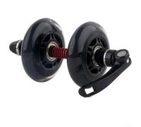 Quick Release Wheel Roller Bike Front Fork Protector PU Training Roller Aluminium Alloy Stand Mountain Road Bicycle Transport Saver Portable(black)