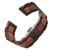 Quick Release Wooden Watch Strap Unisex Wristband Replacement Bracelet 20mm 22mm Adjustable Length(1,22mm)