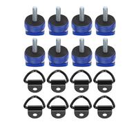 Quick Removal Fastener Thumb Screw Nuts Billet Aluminum Hard Top Bolts with Pull Rings for Bronco 2dr 4dr 2021 and Up (Blue)