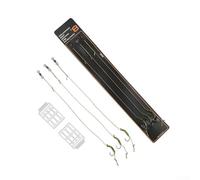 Quick Setup Carp Hair Rigs with Curved Hooks and Random Color Bait Stops (1pack #8)
