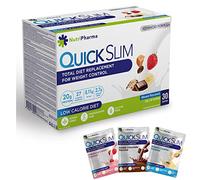 Quick Slim Meal Replacement Shake for Weight Loss, 30 Servings, 20g Protein, 27 Vitamins & Minerals, Dietary Fiber, Low Carb, Gluten Free (Mixed Flavored)