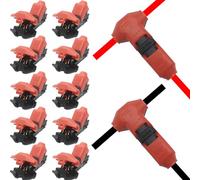 Quick Splice Wire Connectors, CTRICALVER Wire Connectors 1 Pin Low Voltage Electrical T Tap Solderless, Without Stripping Suitable for 0.35-0.5 mm²( 20-22AWG) Electrical Wire Connection(10pcs)