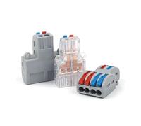 Quick Splicing Cable Connector Wire Connector Push-in Conductor Lever Crimp Terminal Block Butt Connectors SPL IDGTTLDF(10PCS D2-2M)