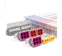 Quick Splicing Wire Connector Hard wire straight insertion 2/3/5/6/8pin Compact Conductor Terminal Block Junction box IDGTTLDF(50PCS-608)