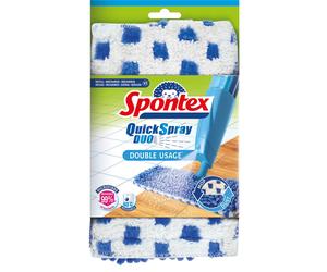 Quick Spray Duo Flat Spray Mop Head Refill | Microfibre Mop Head Pad | Cleans Laminate, Wood & Tile Flooring | No-Touch Reversible Mop Head