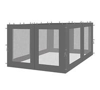 QUICK STAR 4 Side Panels with Mosquito Net 300x195cm Anthracite for Gazebo 3x3m